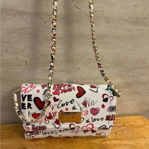 Tami Too Love Design  Crossbody Bag - White and Red